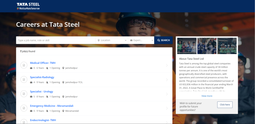 TATA Steel Recruitment 2025: Apply Online Form