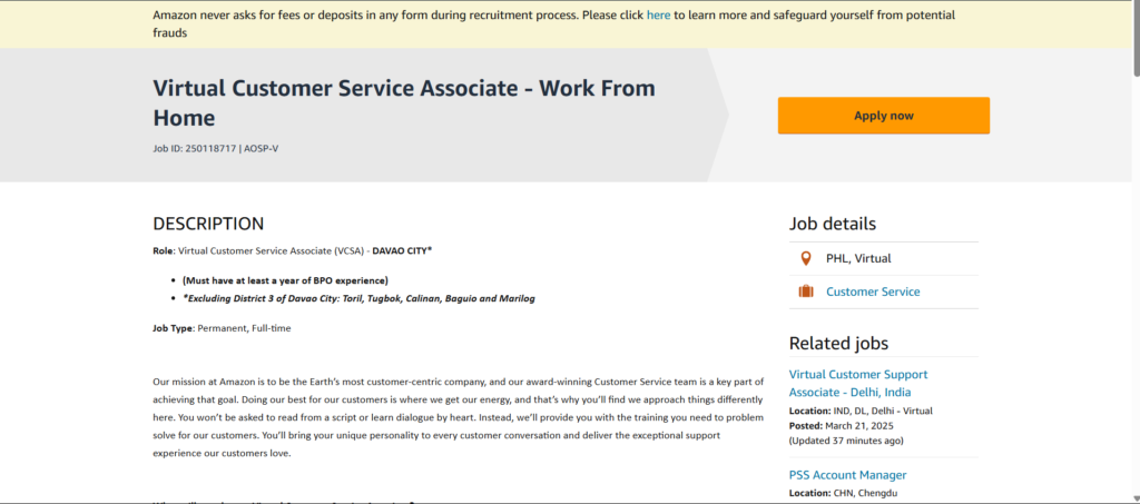 Amazon New Recruitment 2025: Apply Online for Multiple Posts